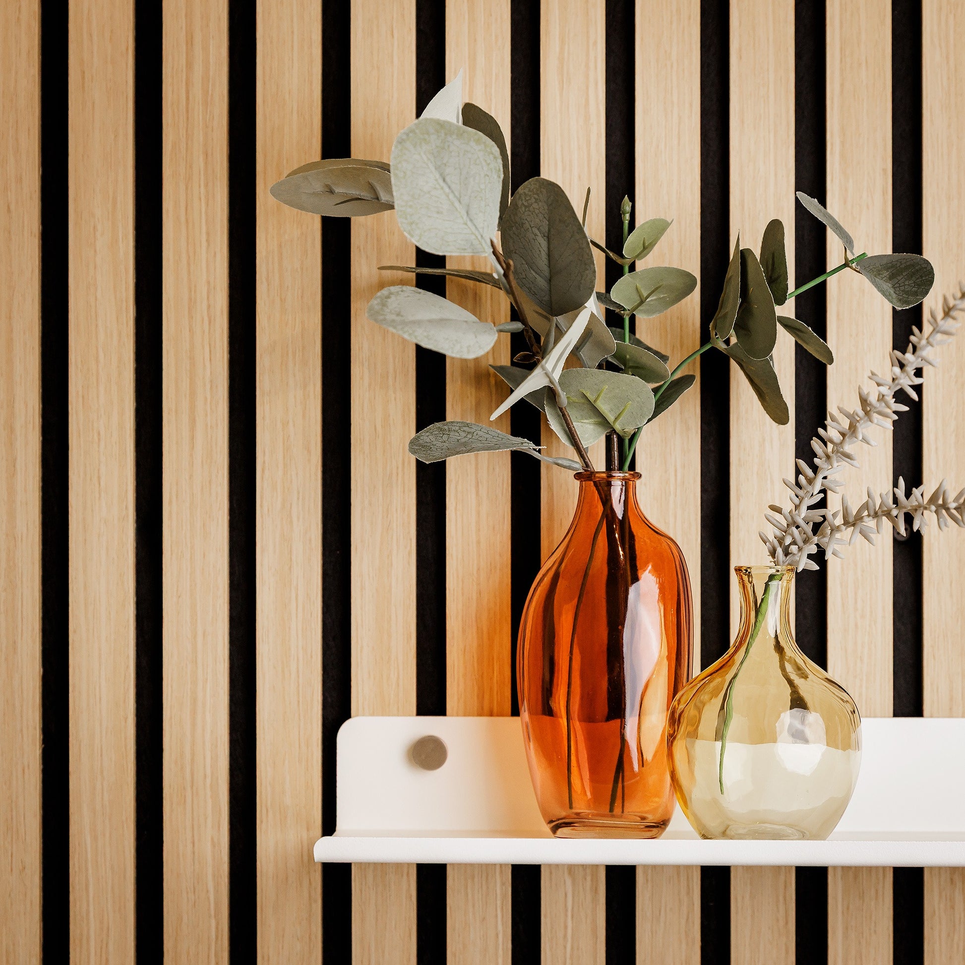 Regal für Akustikpaneele ohne Bohren weiß 400 mm