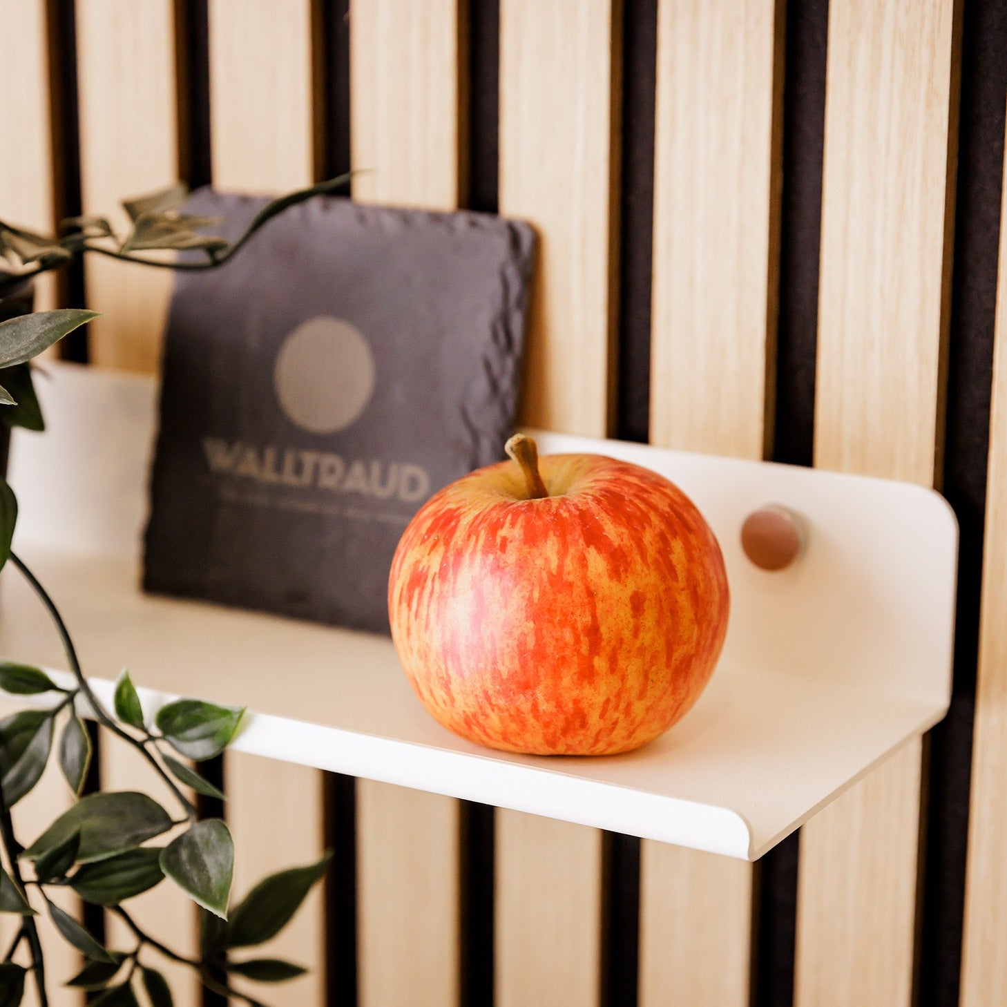 Regal für Akustikpaneele ohne Bohren weiß