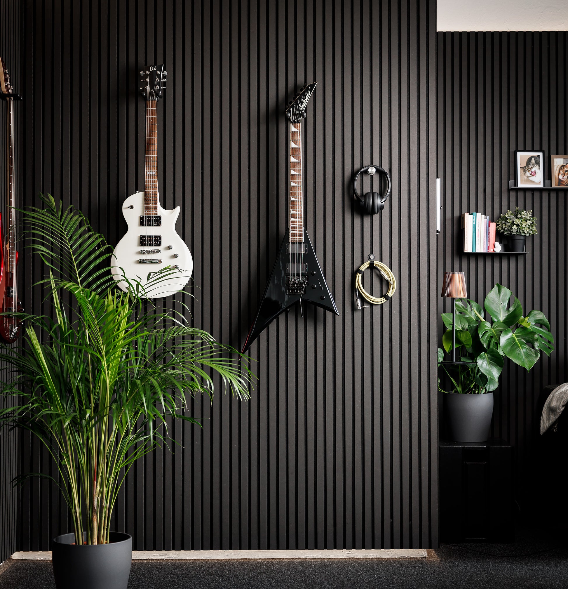 Gitarrenwandhalter für Akustikpaneele ohne Bohren